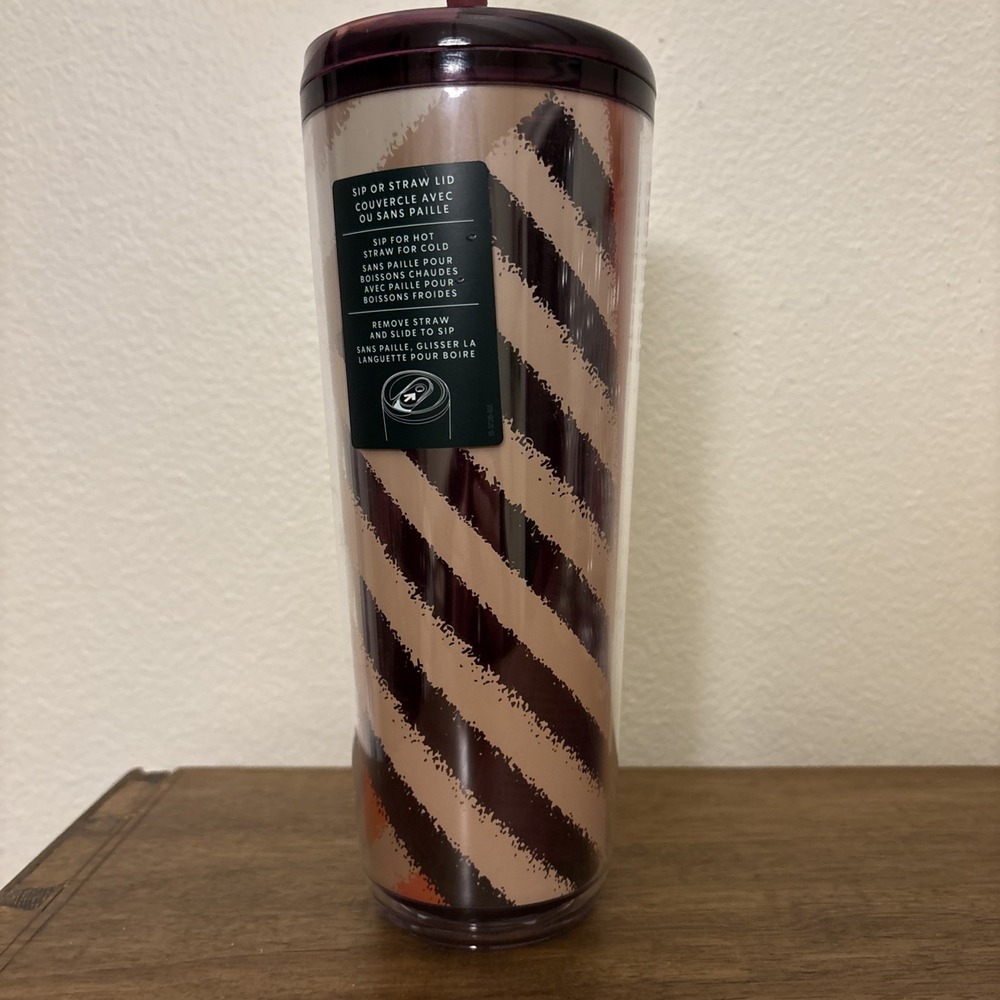 NWT Starbucks Fall Release 2025 Hot/Cold Tumbler w/Pumpkin Topper‎ 24 Oz - Picture 3 of 6